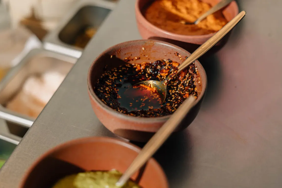Salsa macha, ready for the salsa bar